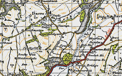 Old map of Dalemain in 1947