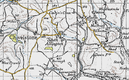 Old map of South Allington in 1946