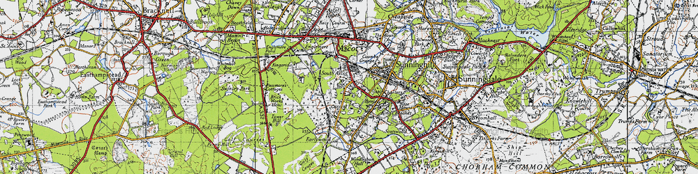Old map of South Ascot in 1940