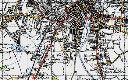 Old map of South Bank in 1947