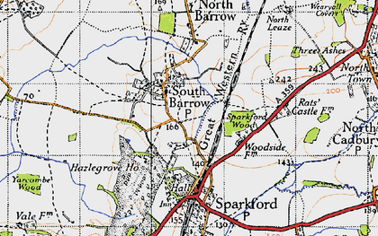 Old map of South Barrow in 1945