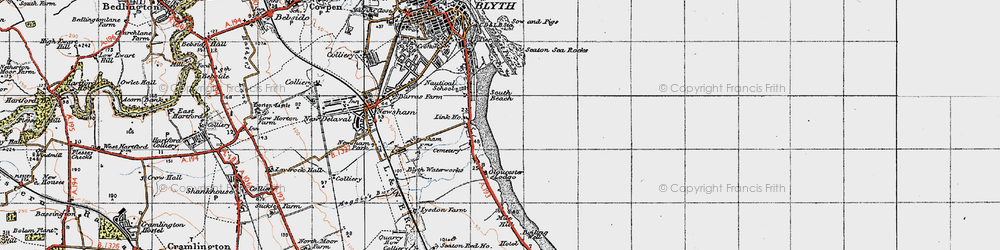 Old map of South Beach in 1947