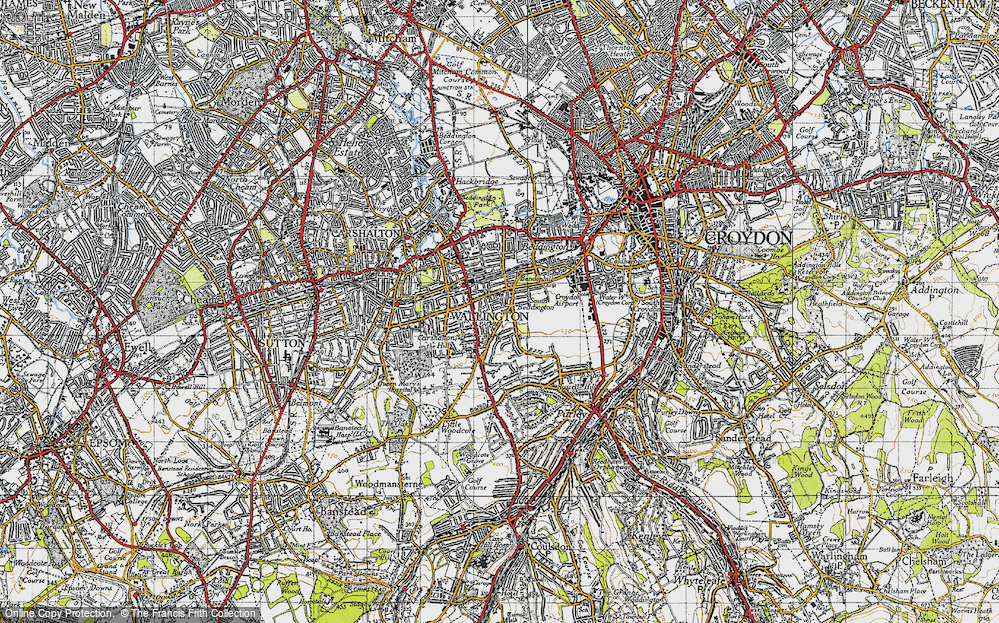 Old Map of South Beddington, 1945 in 1945