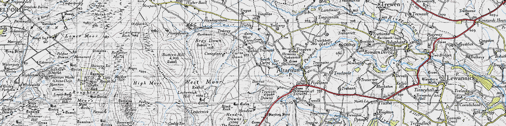 Old map of South Carne in 1946