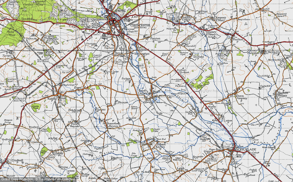 Old Map of South Cerney, 1947 in 1947