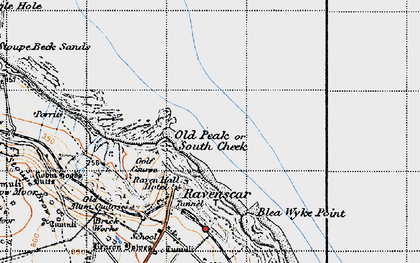 Old map of South Cheek in 1947