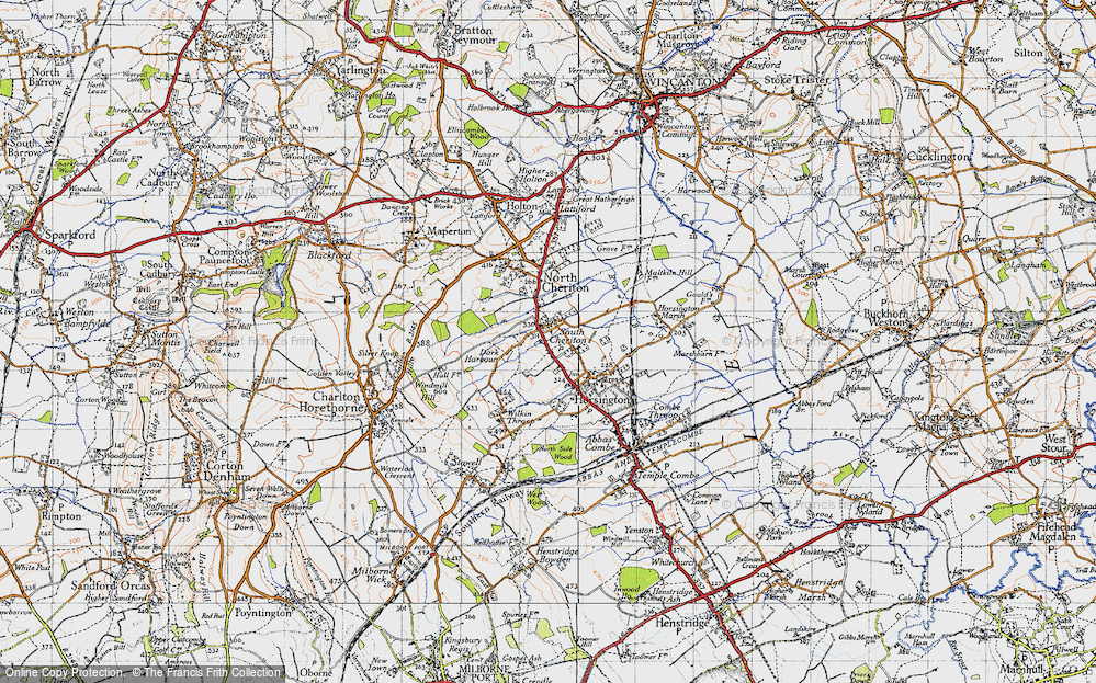 Old Map of South Cheriton, 1945 in 1945