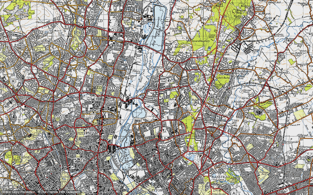 Old Map of South Chingford, 1946 in 1946