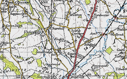 Old map of South Common in 1945