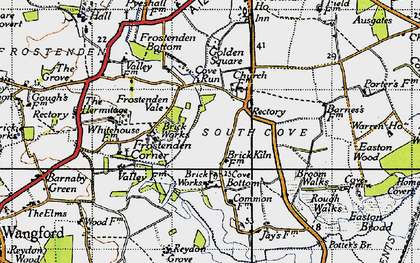 Old map of South Cove in 1946
