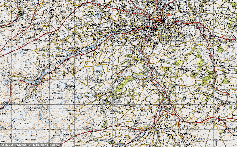 Old Map of South Crosland, 1947 in 1947