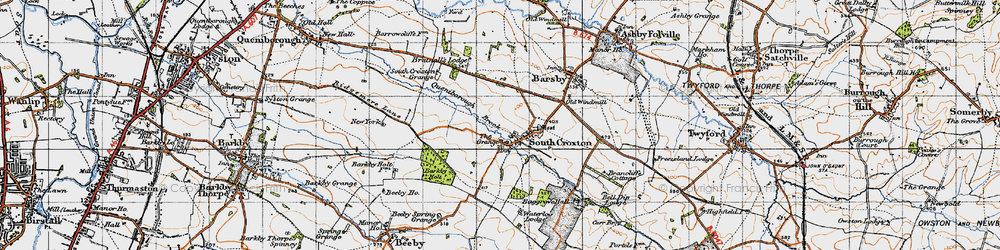 Old map of Barsby Lodge in 1946