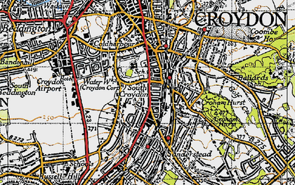Old map of South Croydon in 1946