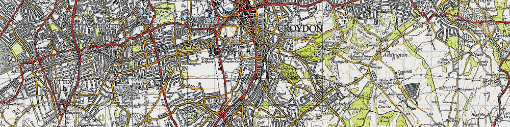 Old map of South Croydon in 1946