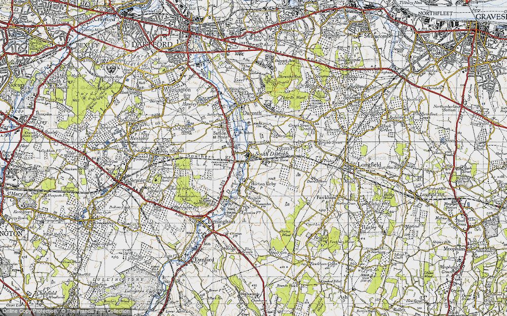 Old Map of South Darenth, 1946 in 1946