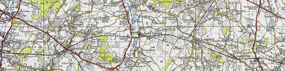 Old map of South Darenth in 1946
