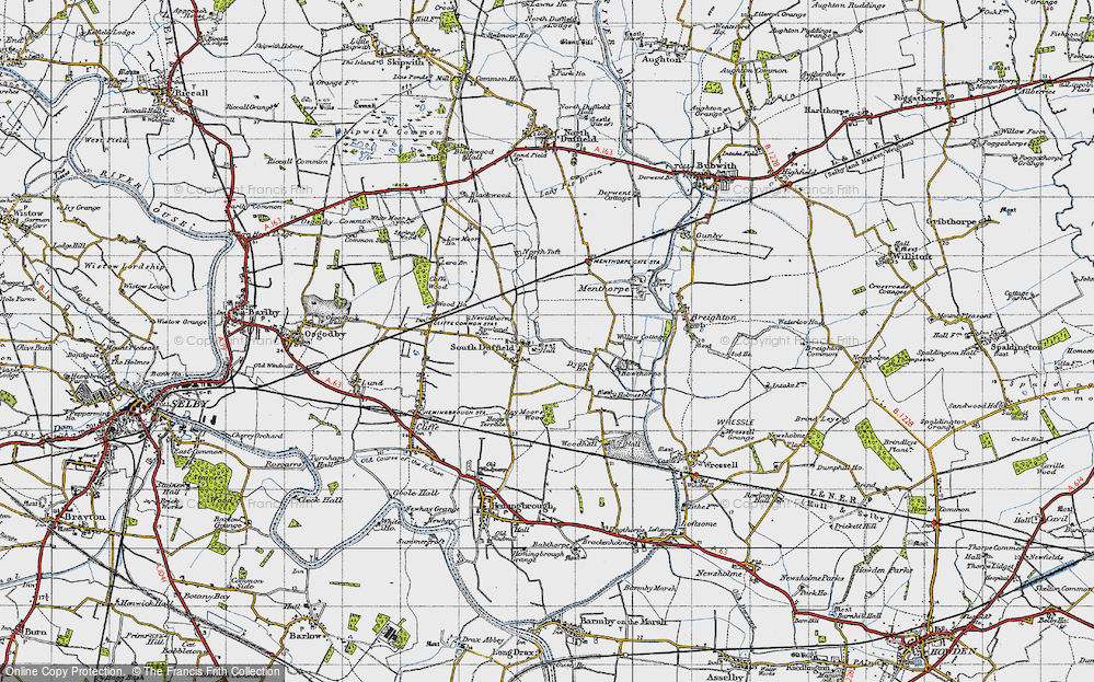 Old Map of Historic Map covering Bowthorpe Hall in 1947