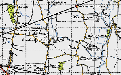 Old map of South Duffield in 1947