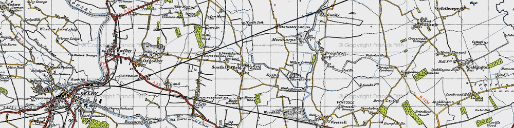 Old map of Bowthorpe Hall in 1947