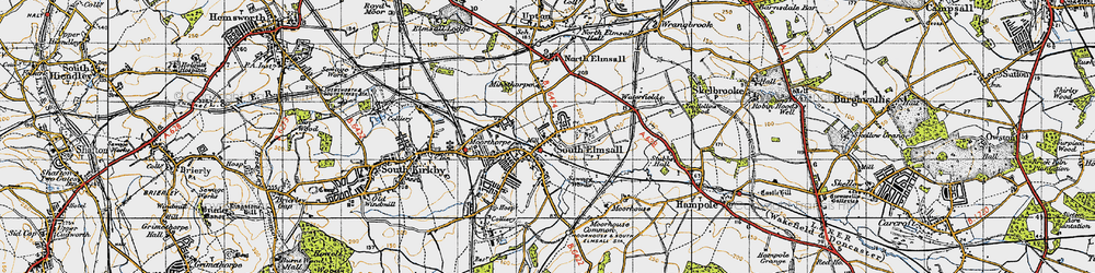 Old map of South Elmsall in 1947