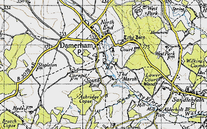 Old map of South End in 1940