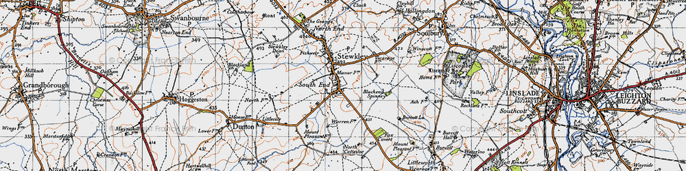 Old map of Blackend Spinney in 1946