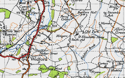 Old map of St Elizabeth's School & Home in 1946