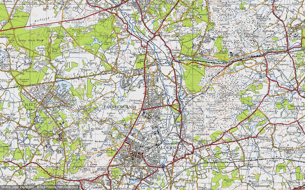 Old Map of South Farnborough, 1940 in 1940