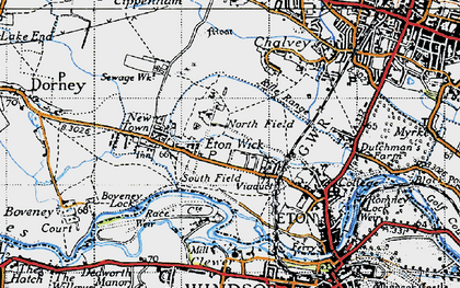 Old map of South Field in 1945