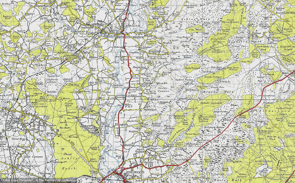 Old Map of South Gorley, 1940 in 1940