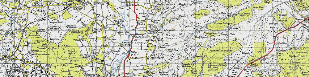Old map of South Gorley in 1940