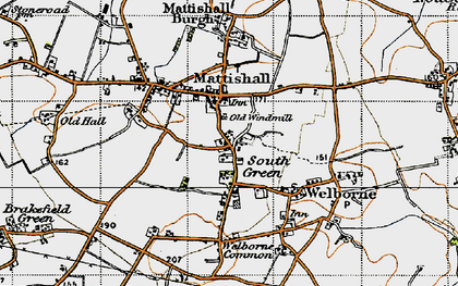 Old map of South Green in 1946
