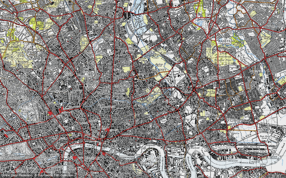 Old Map of South Hackney, 1946 in 1946