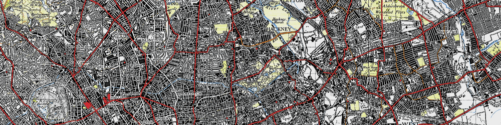 Old map of South Hackney in 1946