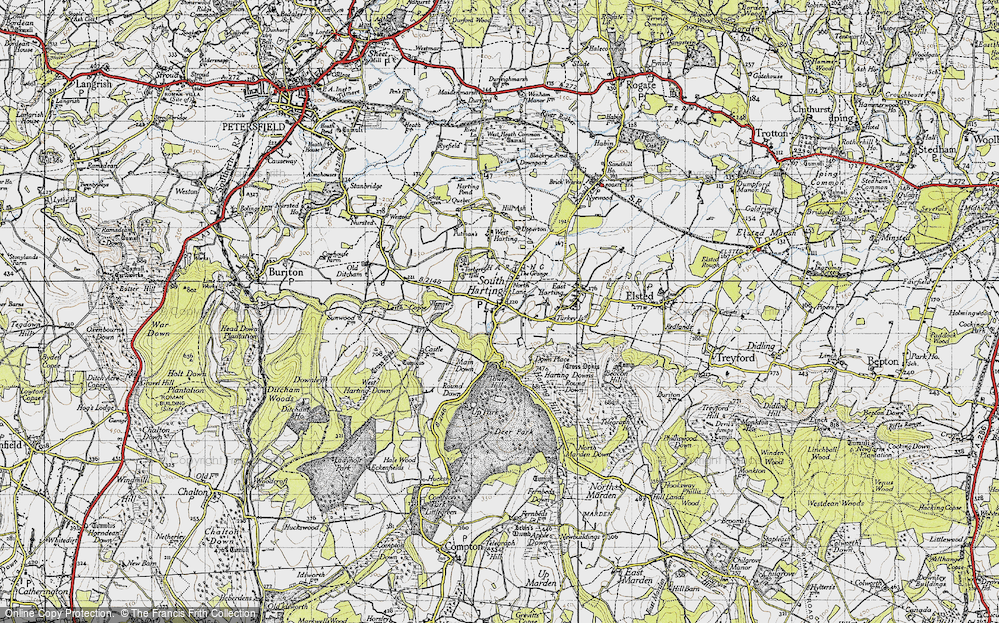 Old Map of South Harting, 1945 in 1945