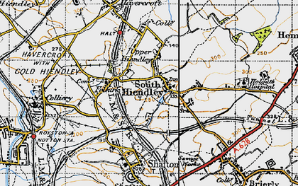 Old map of South Hiendley in 1947