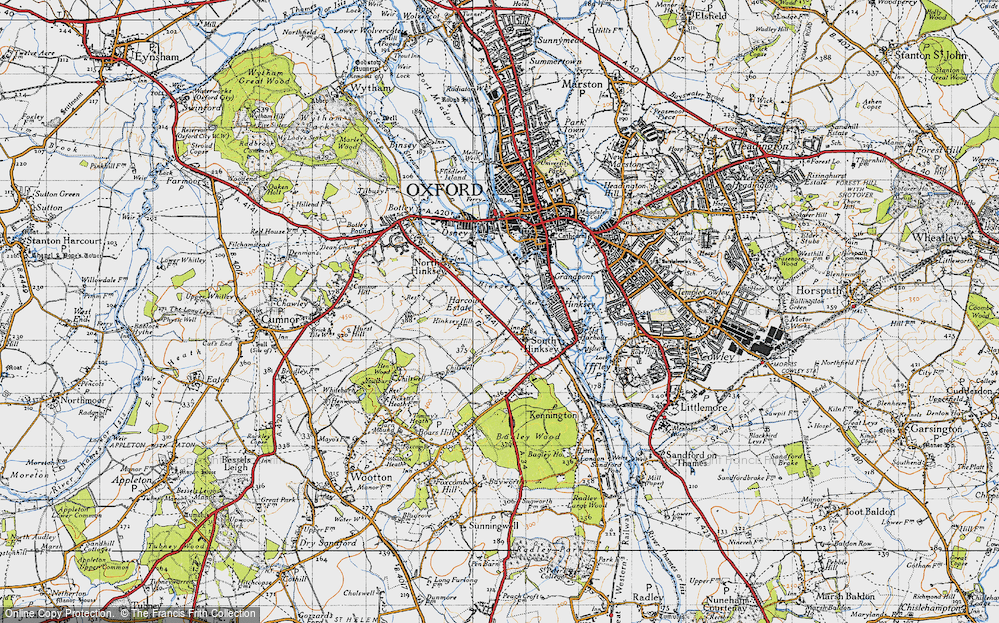 Old Map of South Hinksey, 1947 in 1947
