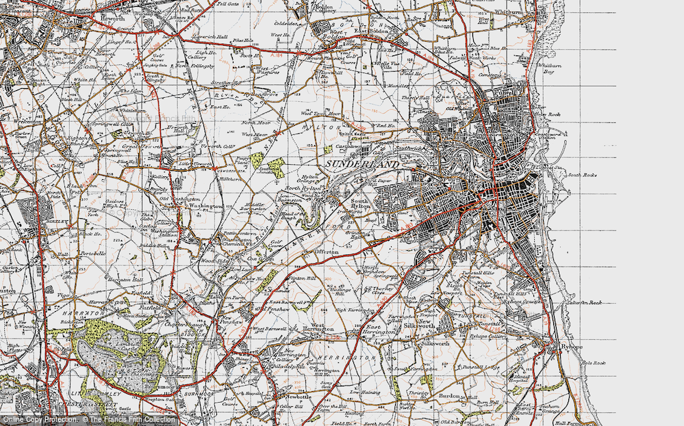 Old Map of South Hylton, 1947 in 1947