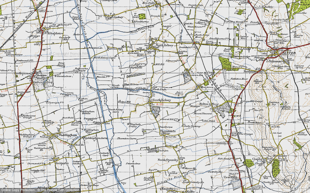 Old Map of South Kelsey, 1947 in 1947