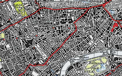 Old map of South Kensington in 1945