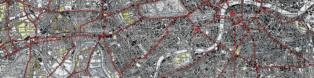 Old map of South Kensington in 1945