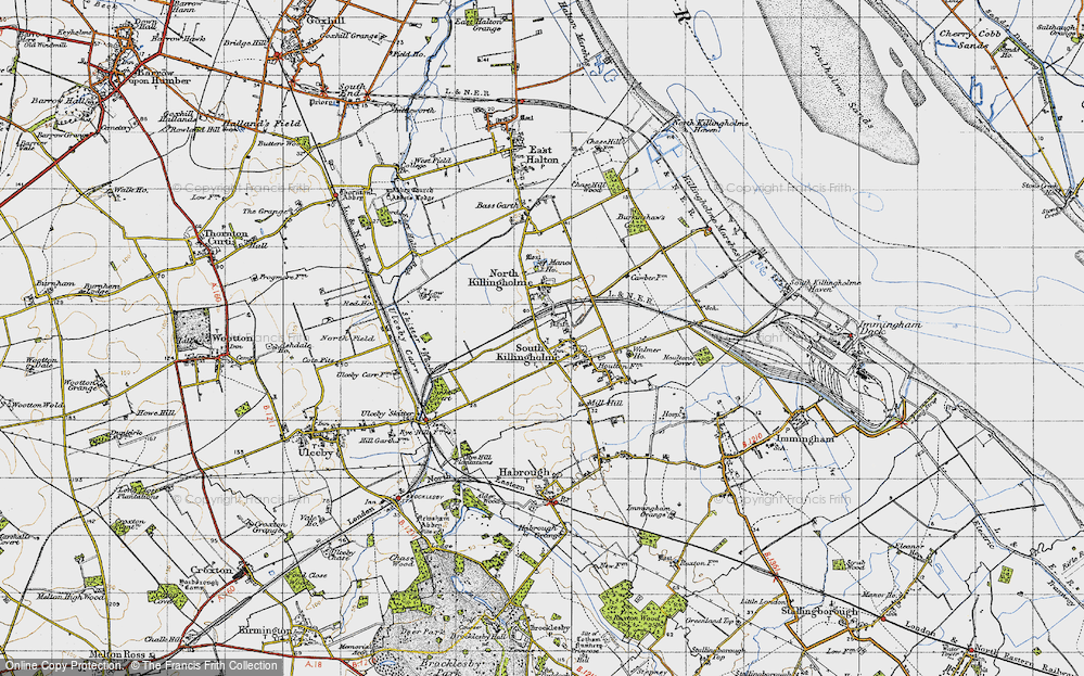 Old Map of South Killingholme, 1947 in 1947