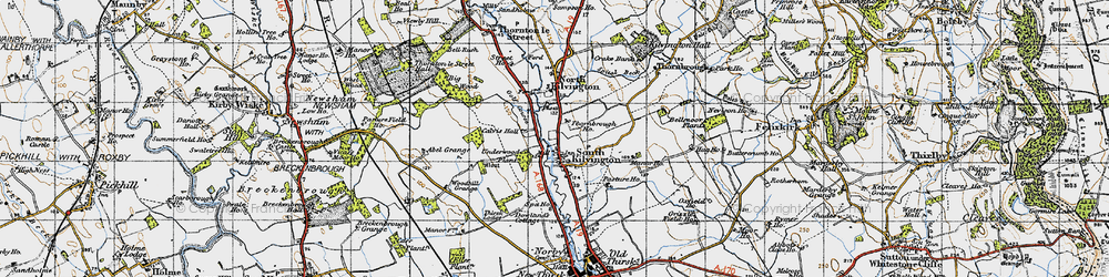 Old map of Abel Grange in 1947