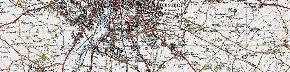 Old map of South Knighton in 1946