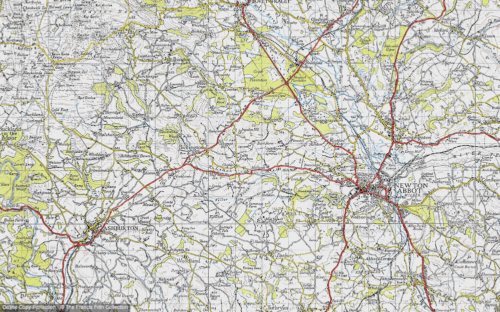 Historic Ordnance Survey Map of South Knighton, 1946