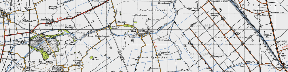 Old map of South Kyme in 1946