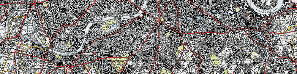 Old map of South Lambeth in 1945