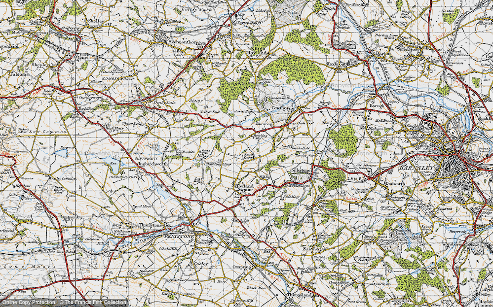 Old Map of South Lane, 1947 in 1947