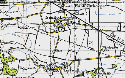 Old map of South Leverton in 1947
