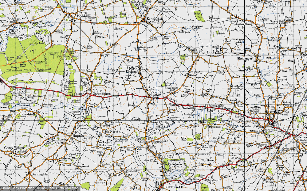Old Map of South Lopham, 1946 in 1946